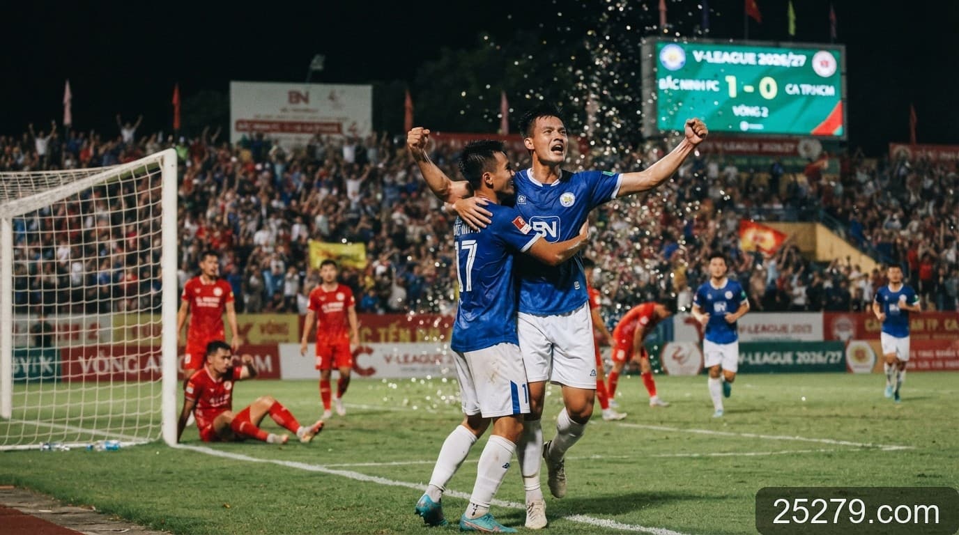 V-League 2026/27: Bắc Ninh FC gây địa chấn, cục diện bảng xếp hạng sau vòng 2