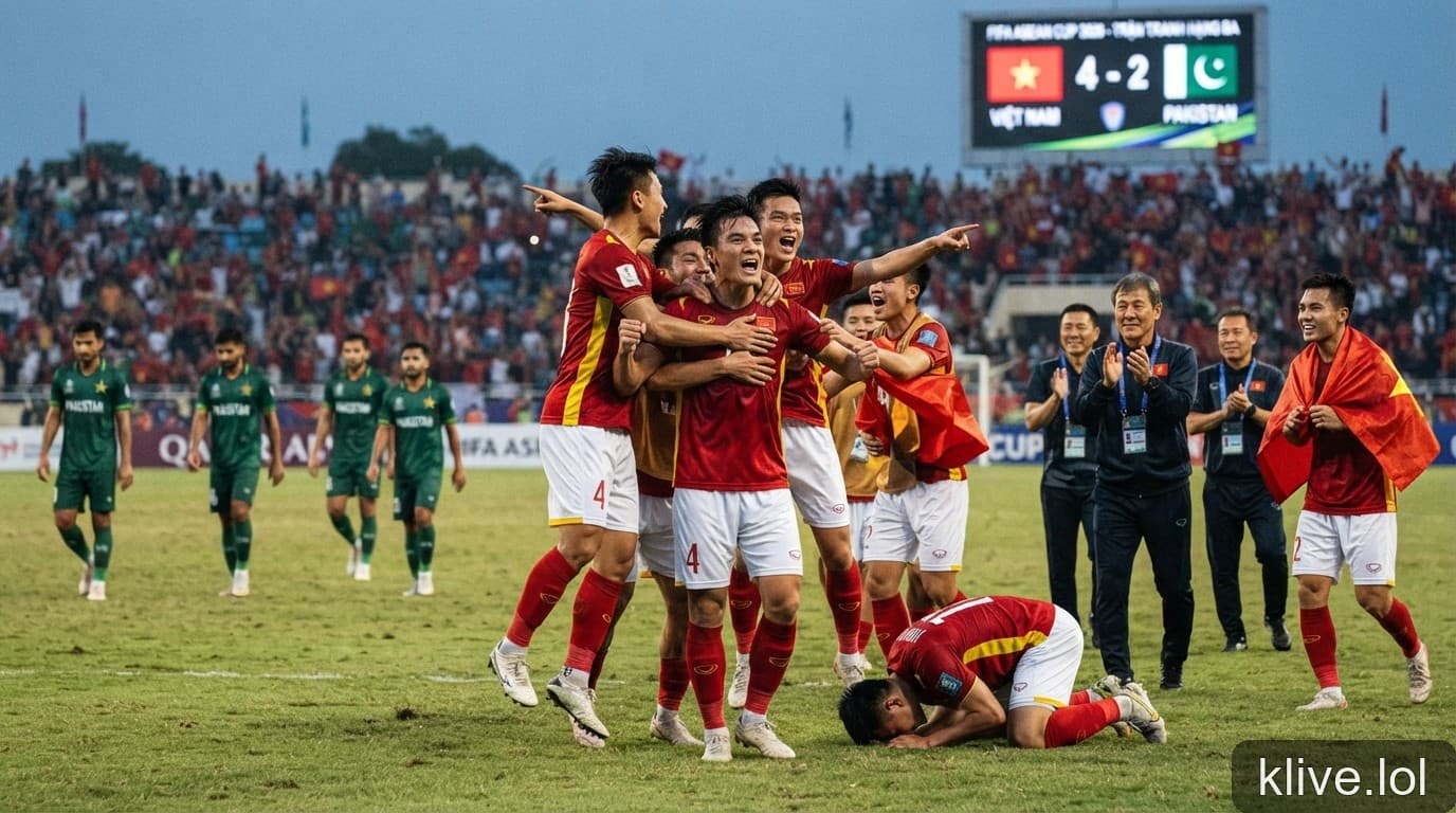 FIFA ASEAN Cup 2026: Việt Nam ngược dòng hạ Pakistan, sẵn sàng cho trận tranh hạng Ba