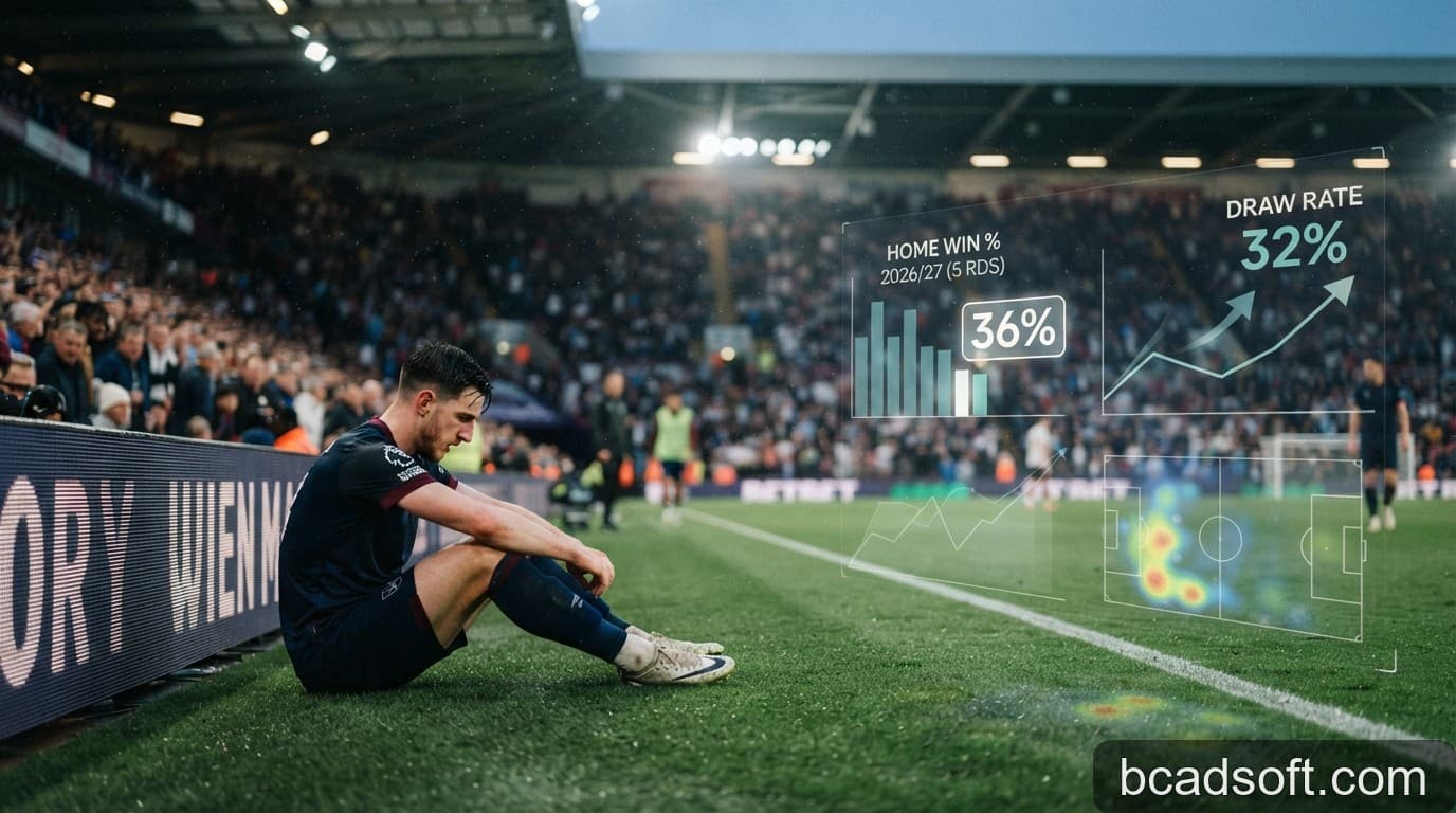 Premier League 2026/27: Tỷ lệ thắng sân nhà chạm đáy lịch sử – Phân tích dữ liệu từ 5 vòng đấu đầu tiên