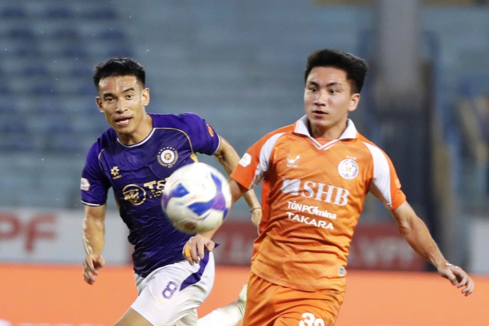 Hà Nội FC ăn mừng chiến thắng 2-1 trước Đà Nẵng vòng 21 V-League ở Hàng Đẫy