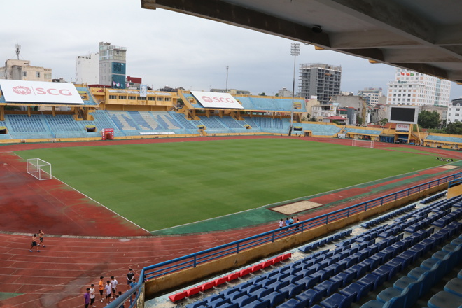 Sân Hàng Đẫy vòng 19 V-League 2025-26 nơi diễn ra các trận của Hà Nội FC và Thể Công Viettel